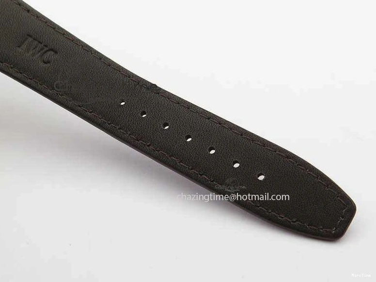 MIROTIME 0331 Sustainable Portuguese IW5444 SS White Dial RG Numbers On Brown Leather Strap A 7256